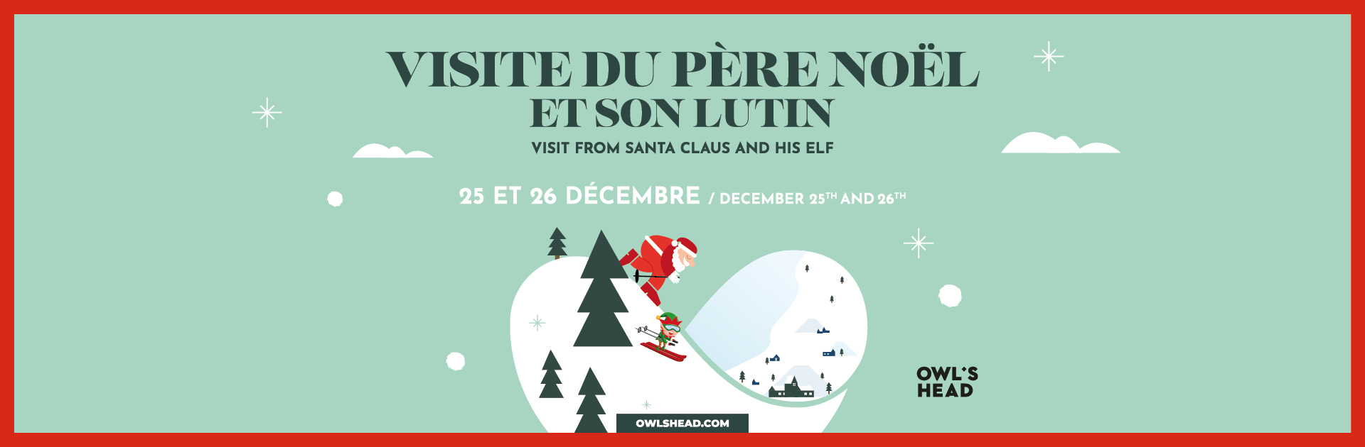 Visite du père noël et son lutin